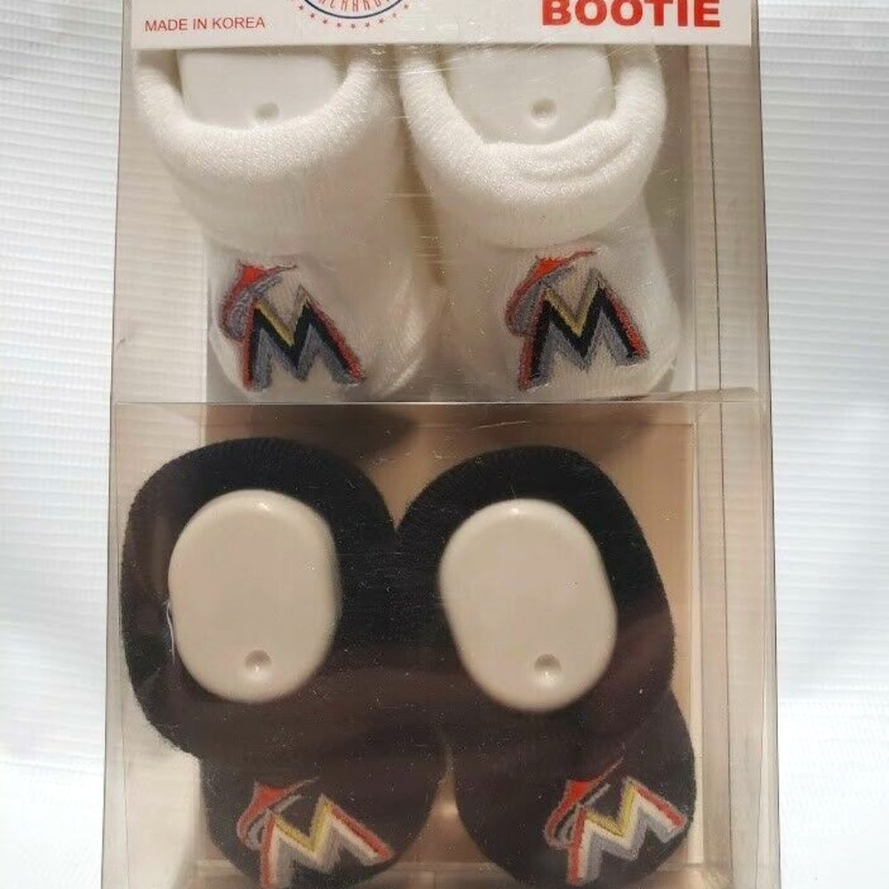 Florida Marlins 3-6 months baseball booties NEW